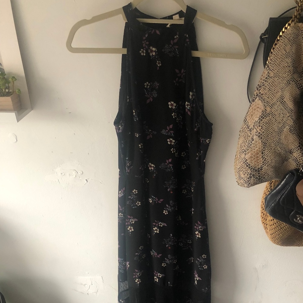 Black Floral-Print Summer Dress